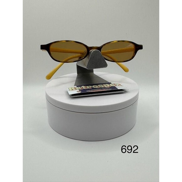 Vintage Y2K Eyeglasses | NOS | Small Oval Style | Tortoise & Yellow Frame | - Picture 3 of 10